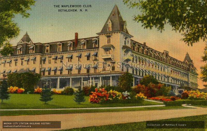 Postcard: The Maplewood Club, Bethlehem, New Hampshire